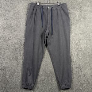 PT01 Pants Mens 32x30 Gray Tapered Fit Joggers Wool Blend Stretch Lightweight